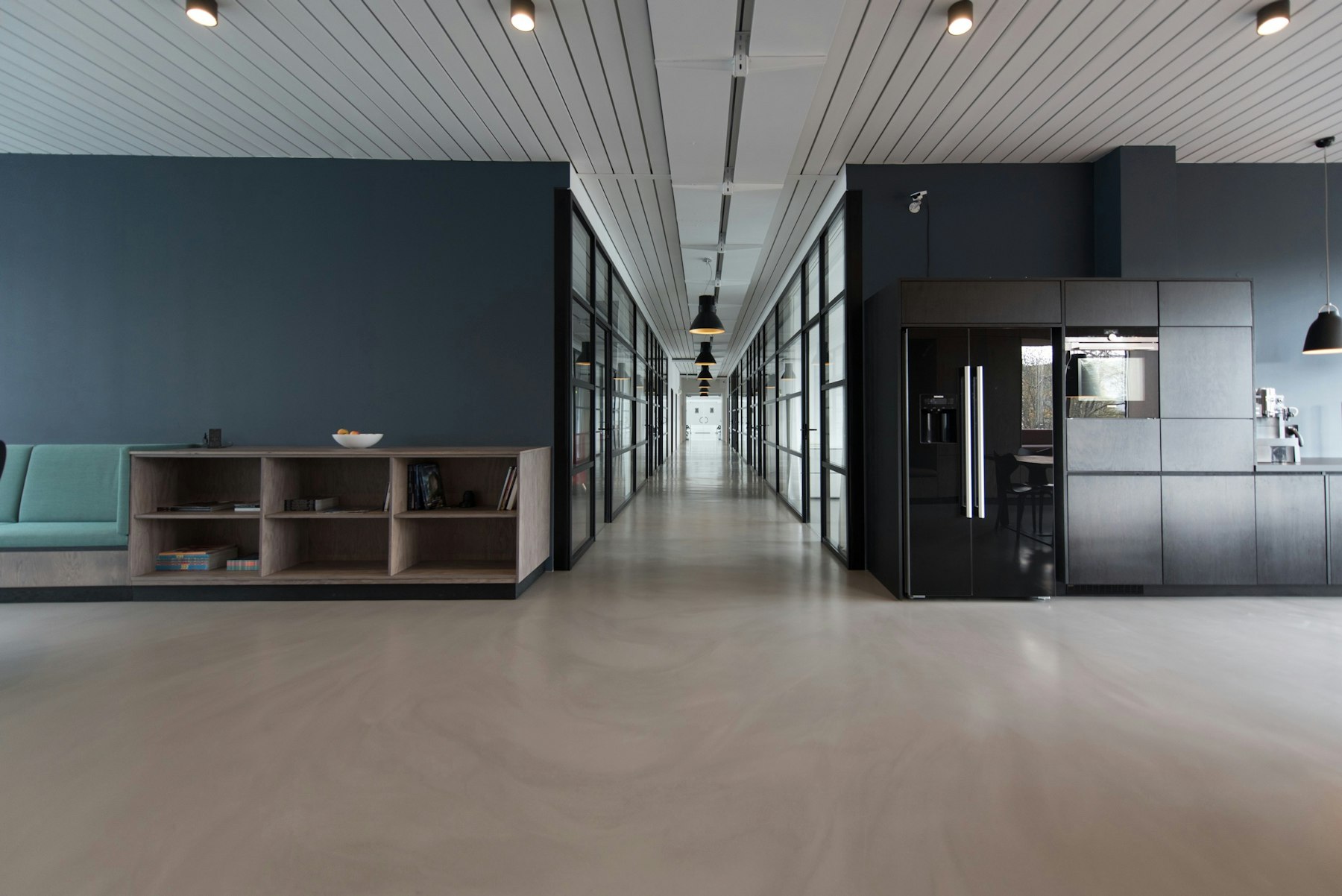 Modern residential building facade with clean architectural lines